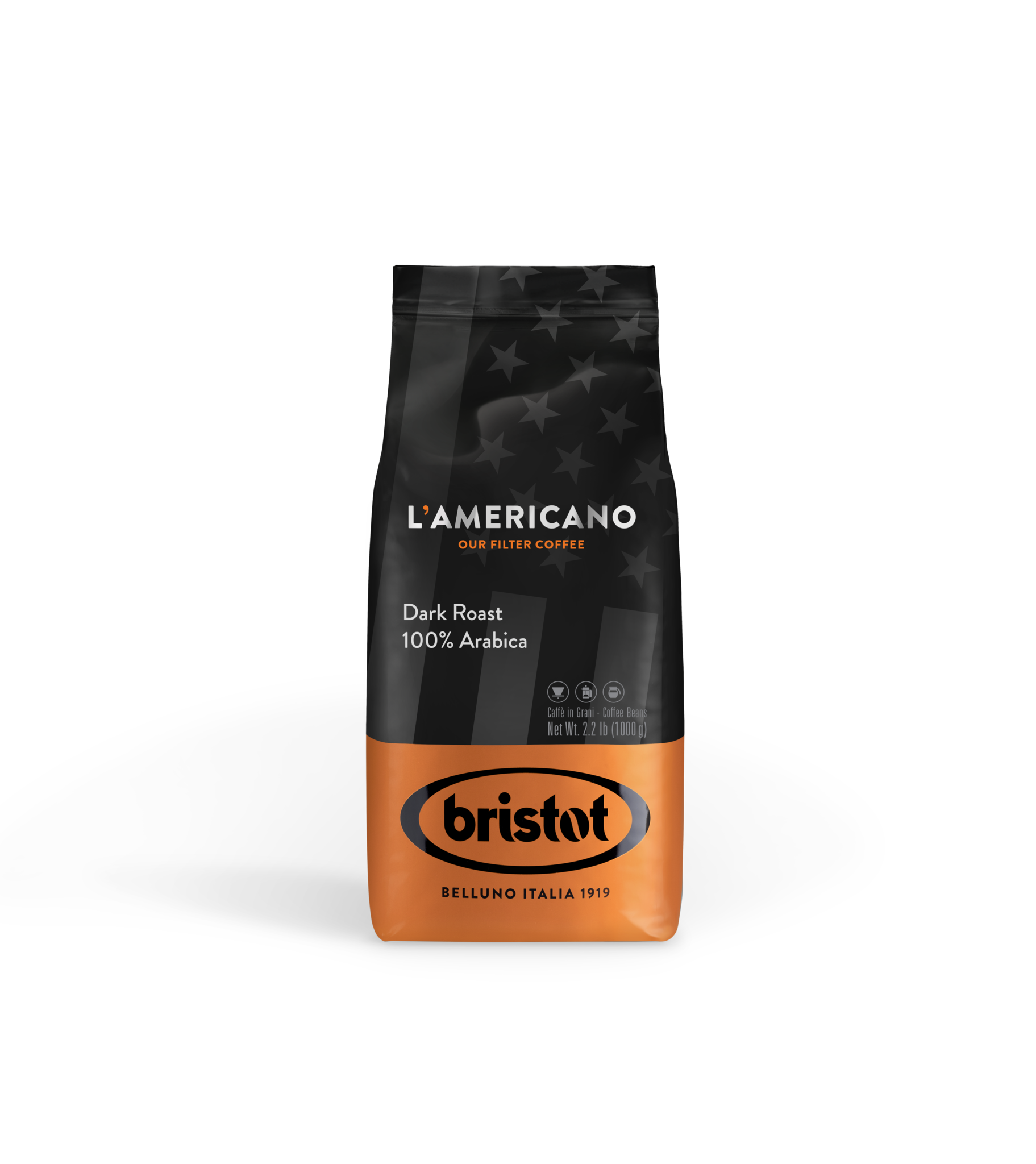 Bristot L&#39; Americano Dark Roast Blend Bean 13.2