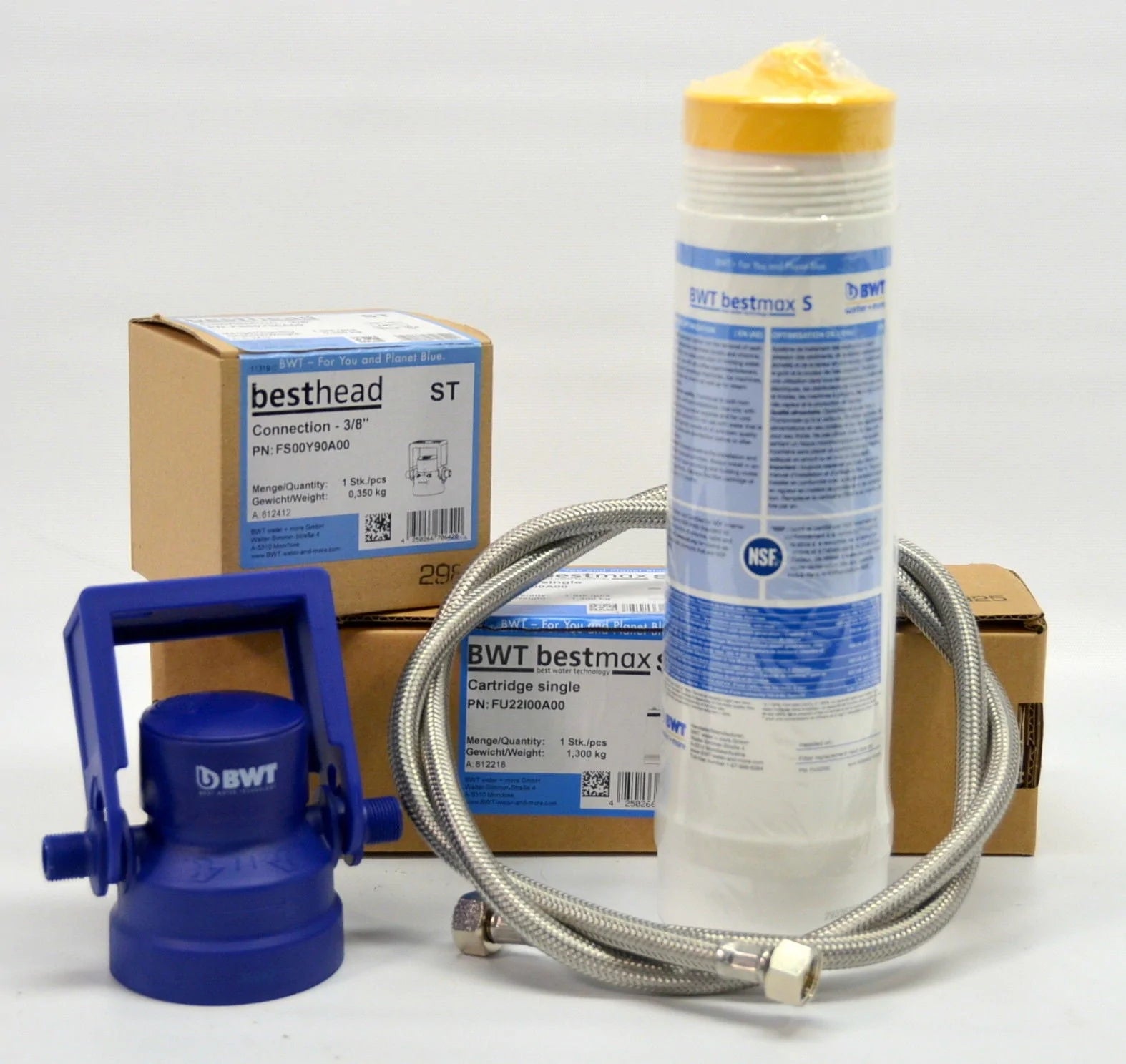 BWT filter cartridges for water filters and water dispensers