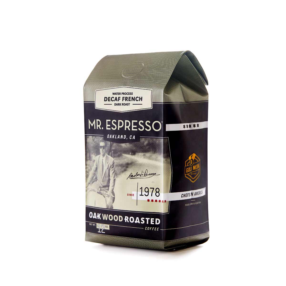 Mr. Espresso Decaf French Roast 6 X 12oz.